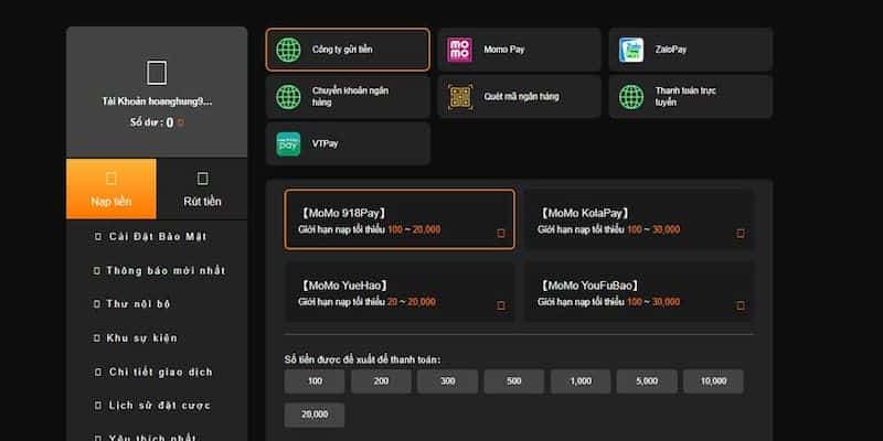Hướng dẫn chi tiết nạp tiền U888 dành cho newbie
