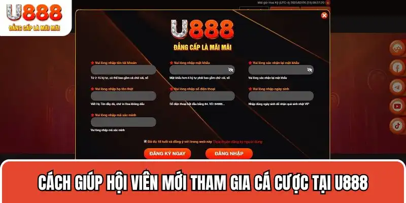 Cách giúp hội viên mới tham gia cá cược tại U888